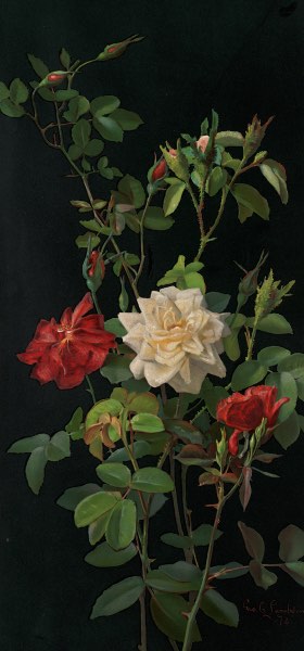 Roses and Buds by George Cochran Lambdin Wallpaper