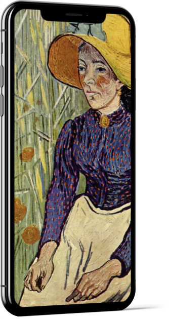 Peasant Woman Against a Background of Wheat by Van Gogh Wallpaper