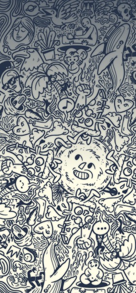 Doodle Black&White Wallpaper