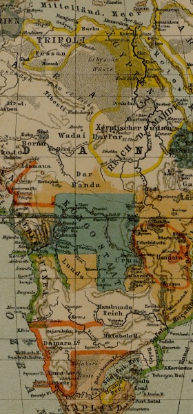 Vintage Africa Map Wallpaper