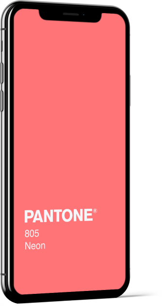 PANTONE 805 Neon Plain Wallpaper