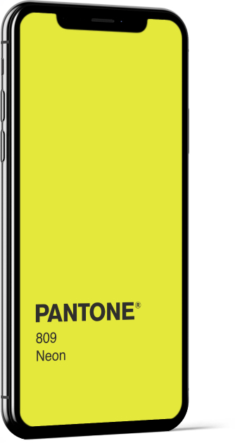 PANTONE 809 Neon Plain Wallpaper