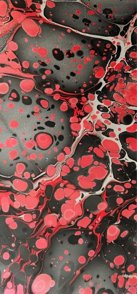 Paper Marbling Texture in Black and Pink Wallpaper