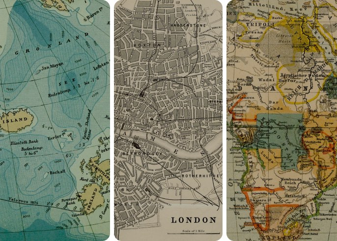 Vintage Maps Wallpaper Collection